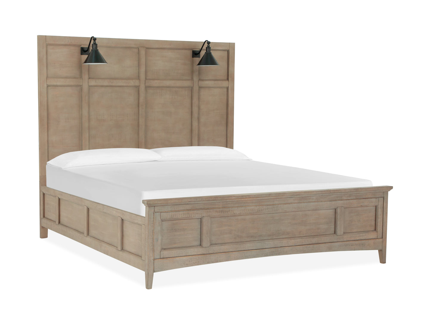 Paxton Place Complete Lamp Panel Bed w/ Regular Rails - B4805