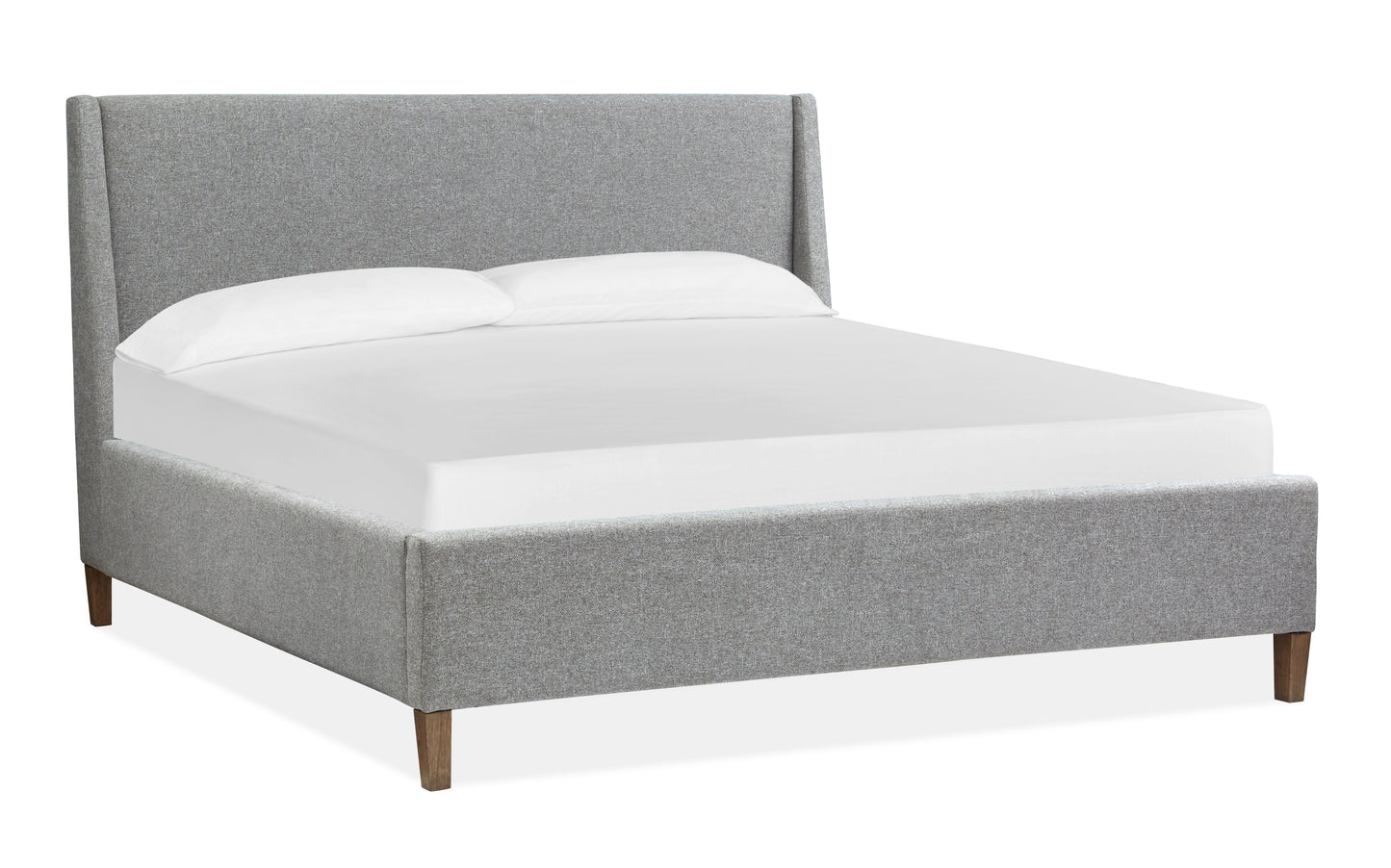Lindon Complete Grey Upholstered Island Bed - B5570