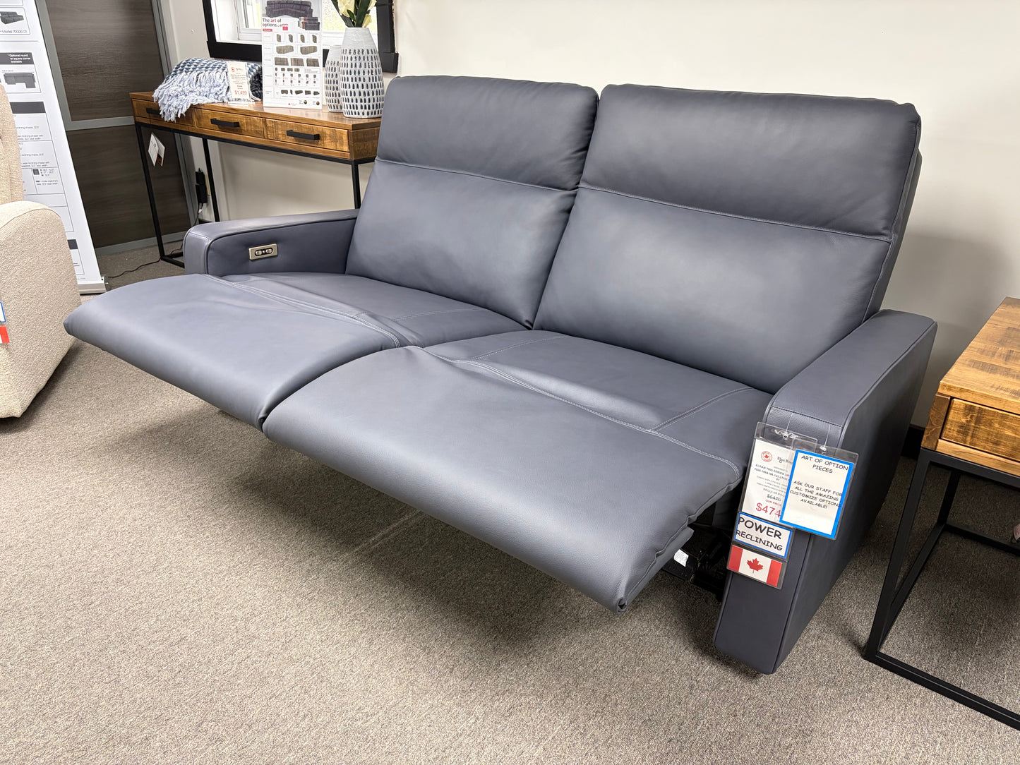 Power Condo Sofa w/Power Tilt Headrest - 7000-123-186-196