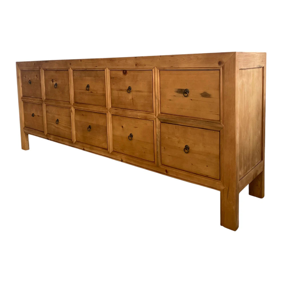 Recycled Pine 10 Drawer Buffet - 25002