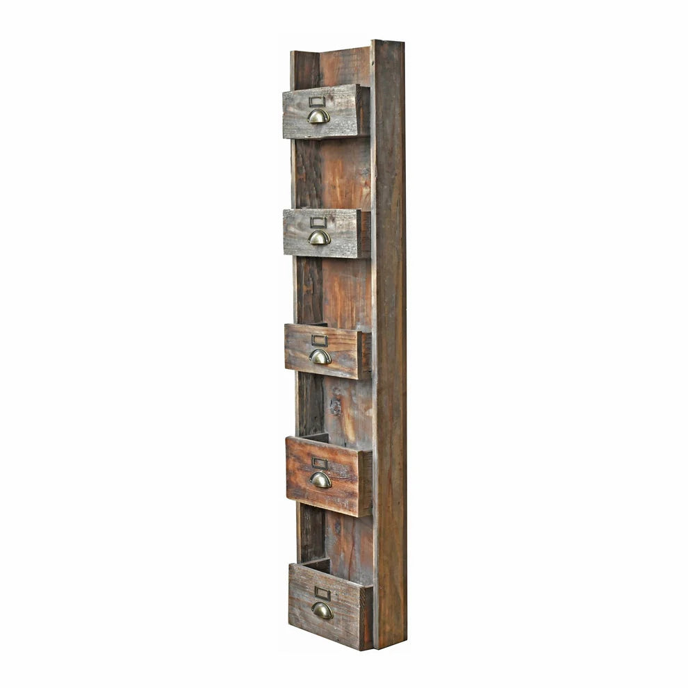Magazine Holder Shelf, Recycled Wood