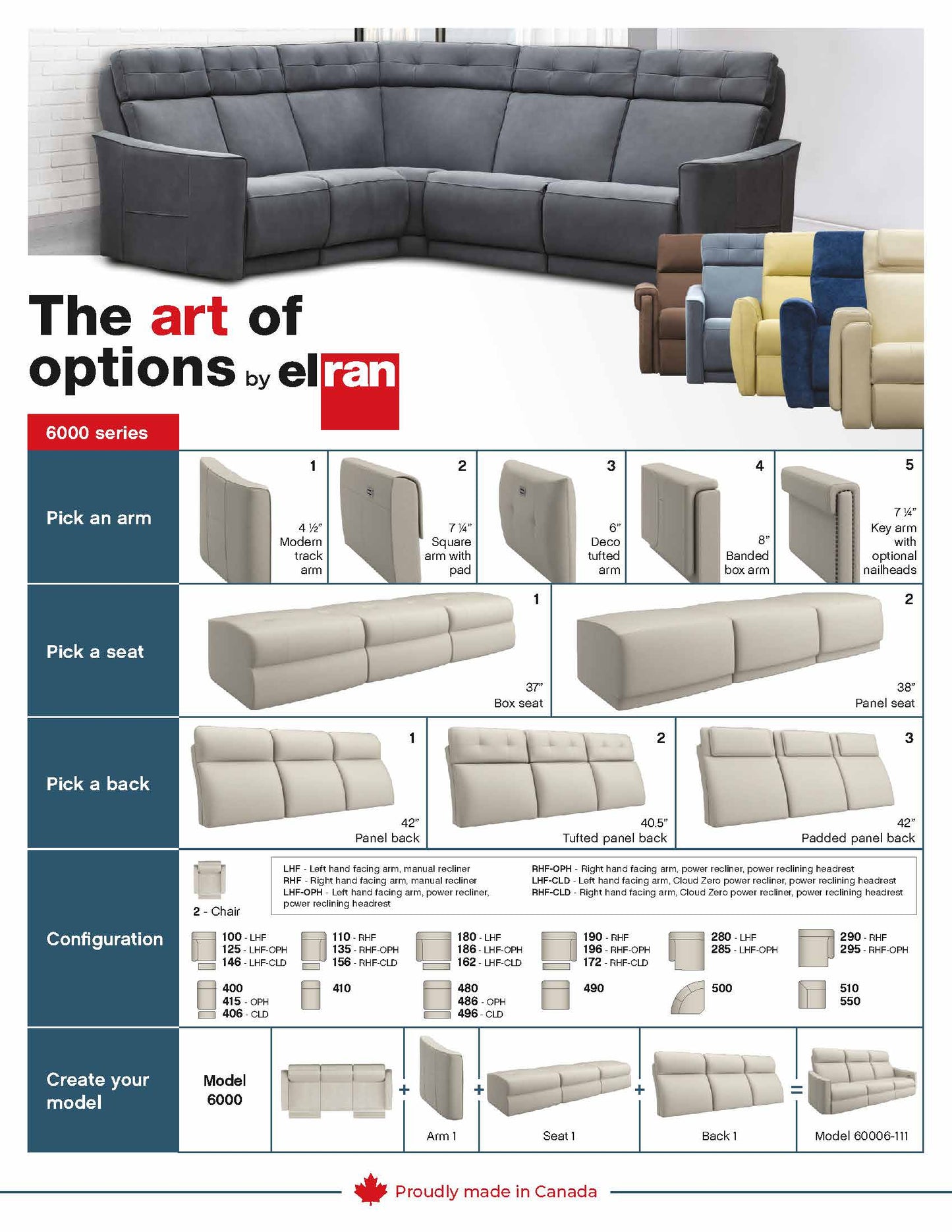 60002-112-POWP-H - Power Recliner w/Tilt Headrest