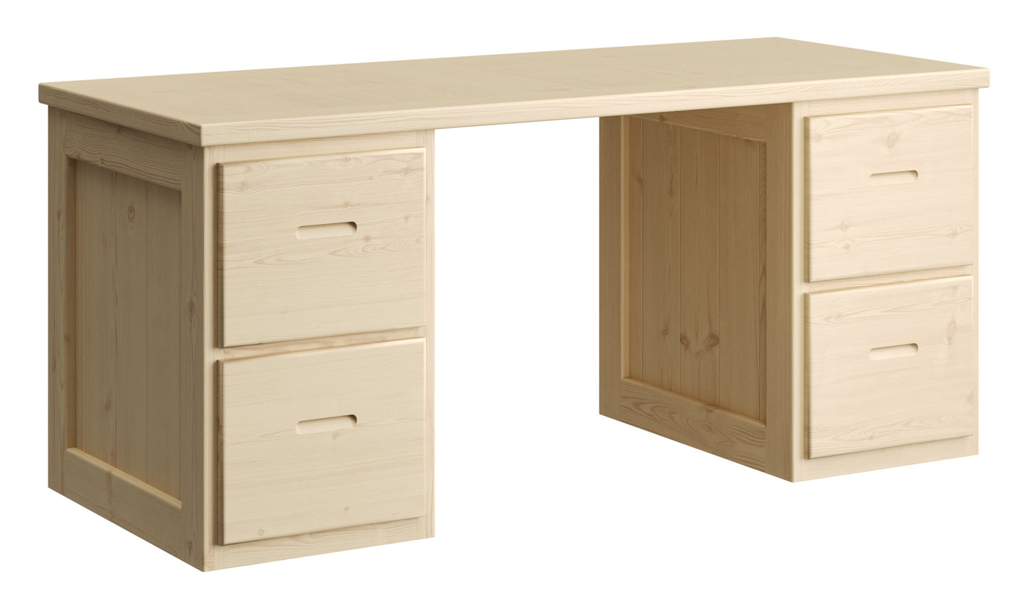 Desk with 2 File Drawers Both Sides