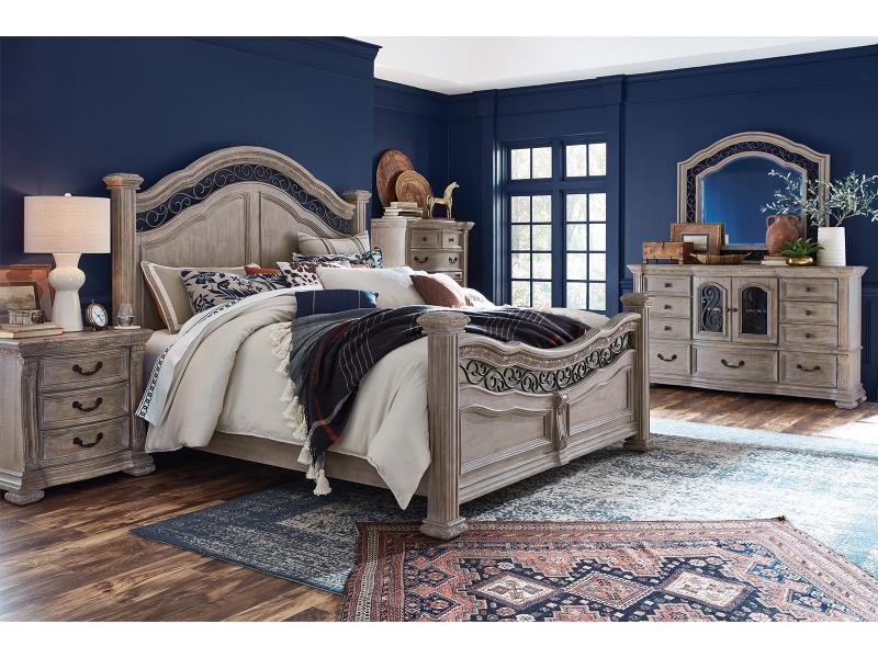 Marisol Complete Sleigh Upholstered Bed - B5132