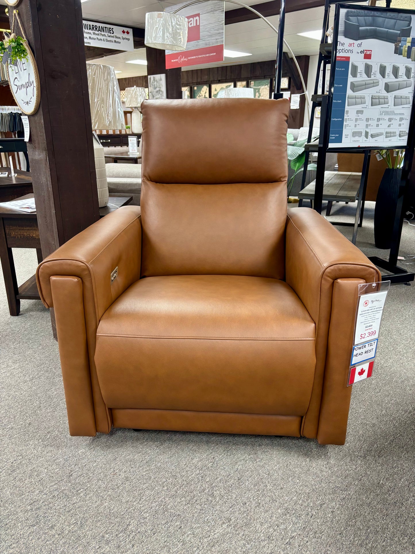 60002-112-POWP-H - Power Recliner w/Tilt Headrest
