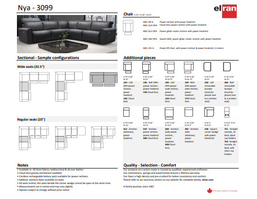 3099 Nya Sectional