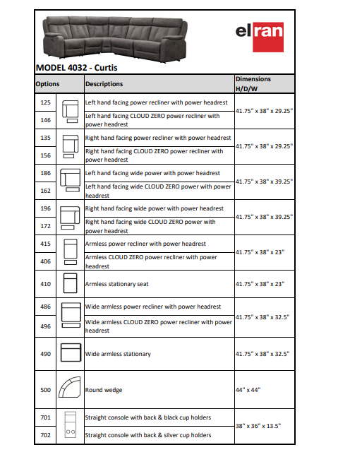 4032 Curtis Sectional