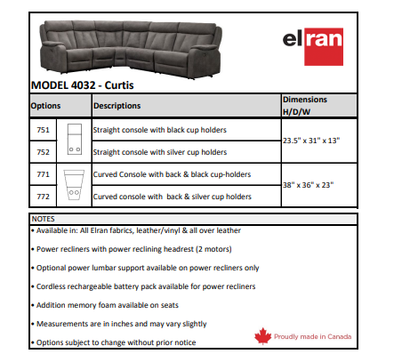 4032 Curtis Sectional