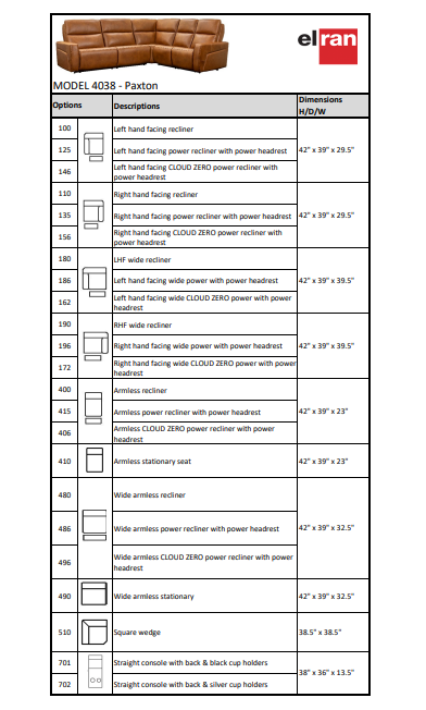4038 Paxton Sectional