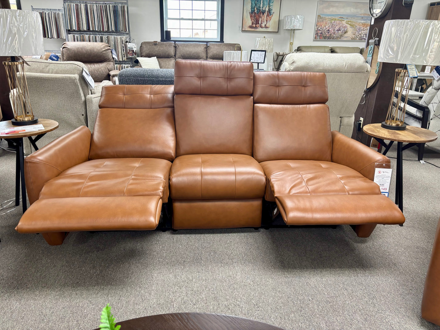60006-312-OPH - Power Recliner Sofa w/Power Tilt Headrest
