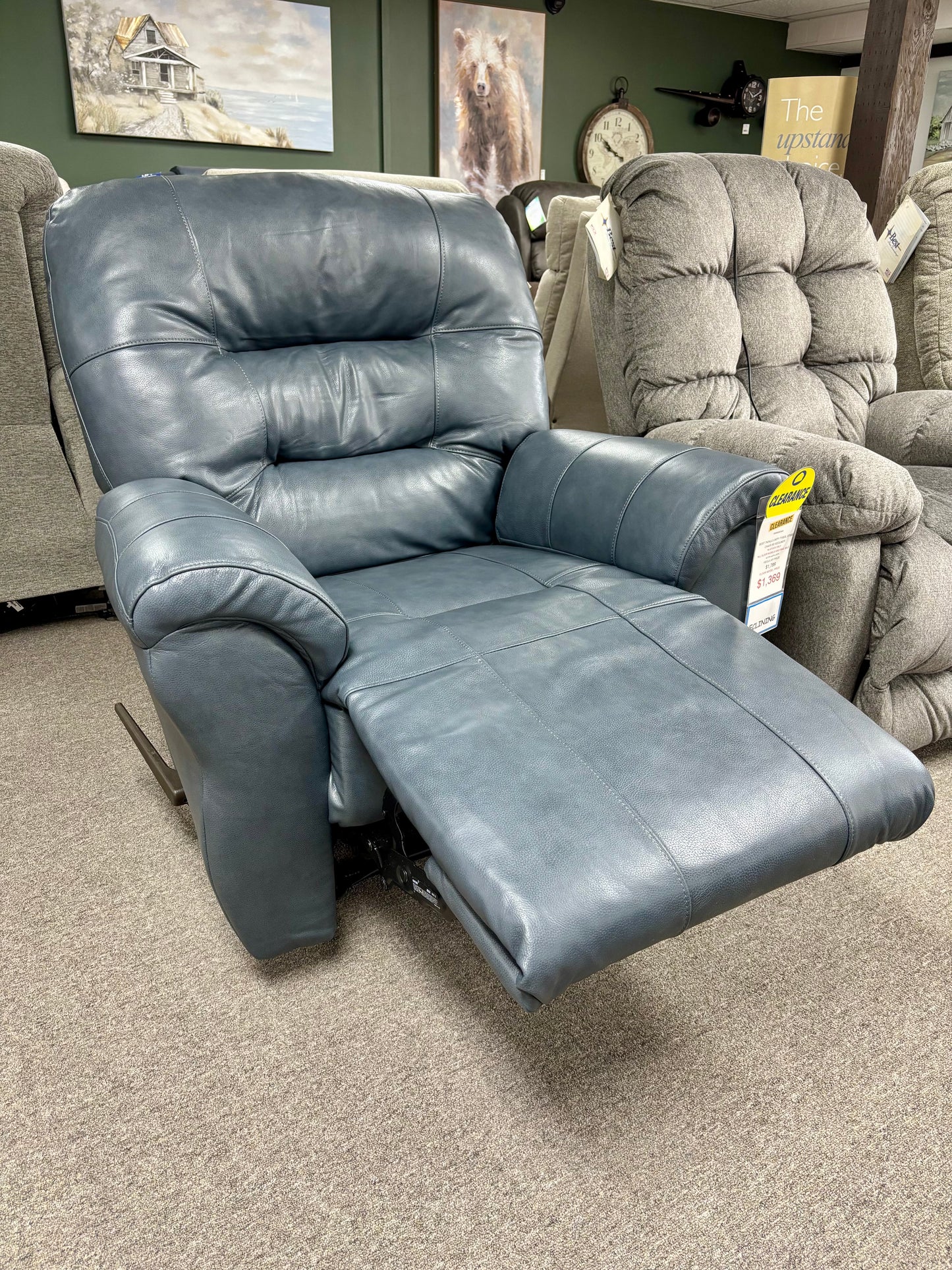 7N34LU - Unity Manual Leather Recliner