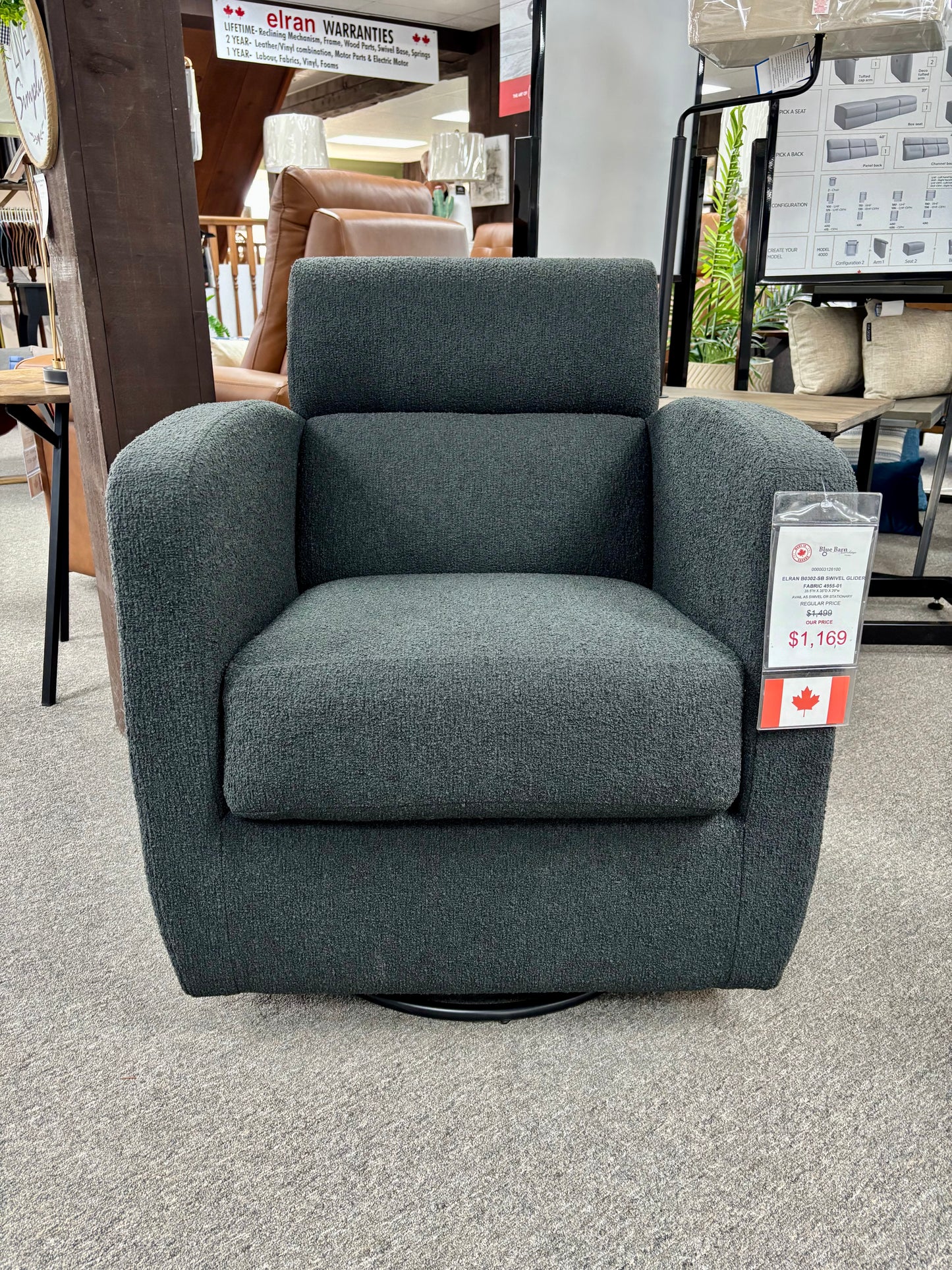 Swivel Glider Chair - B0302-SB