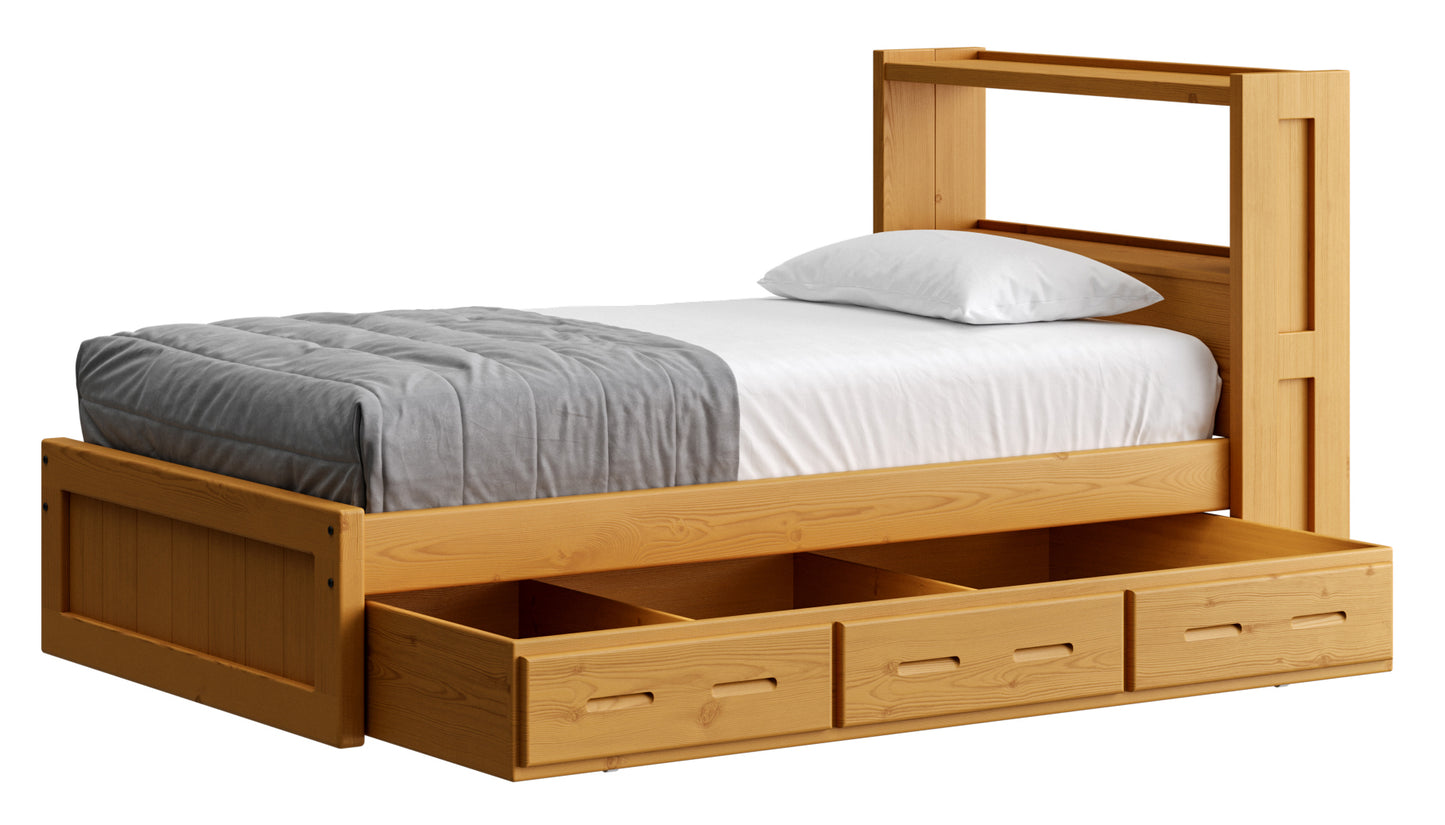 Bookcase Bed With Trundle/ Drawer