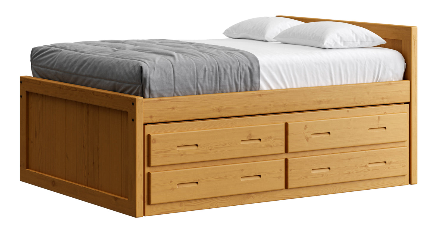 Captain’s Bed 39"HB & 26"FB With Double Trundle/ Drawer