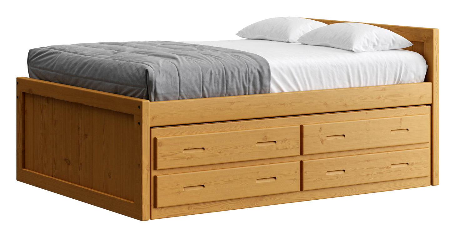 Captain’s Bed 39"HB & 26"FB With Double Trundle/ Drawer