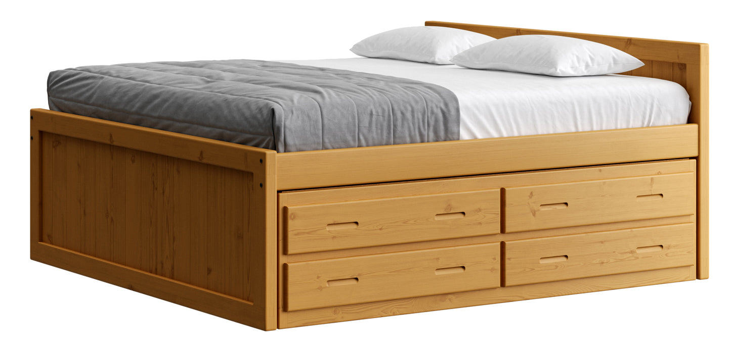 Captain’s Bed 39"HB & 26"FB With Double Trundle/ Drawer