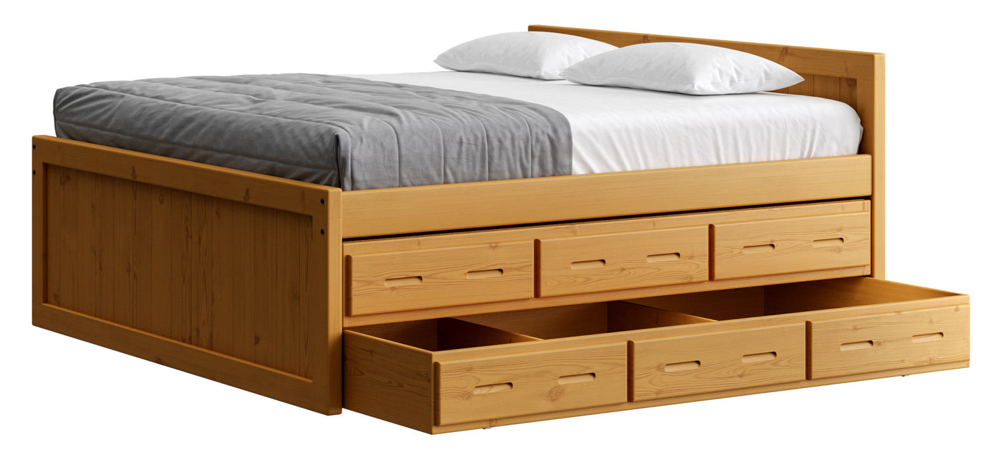 Captain’s Bed 39"HB & 26"FB With Double Trundle/ Drawer