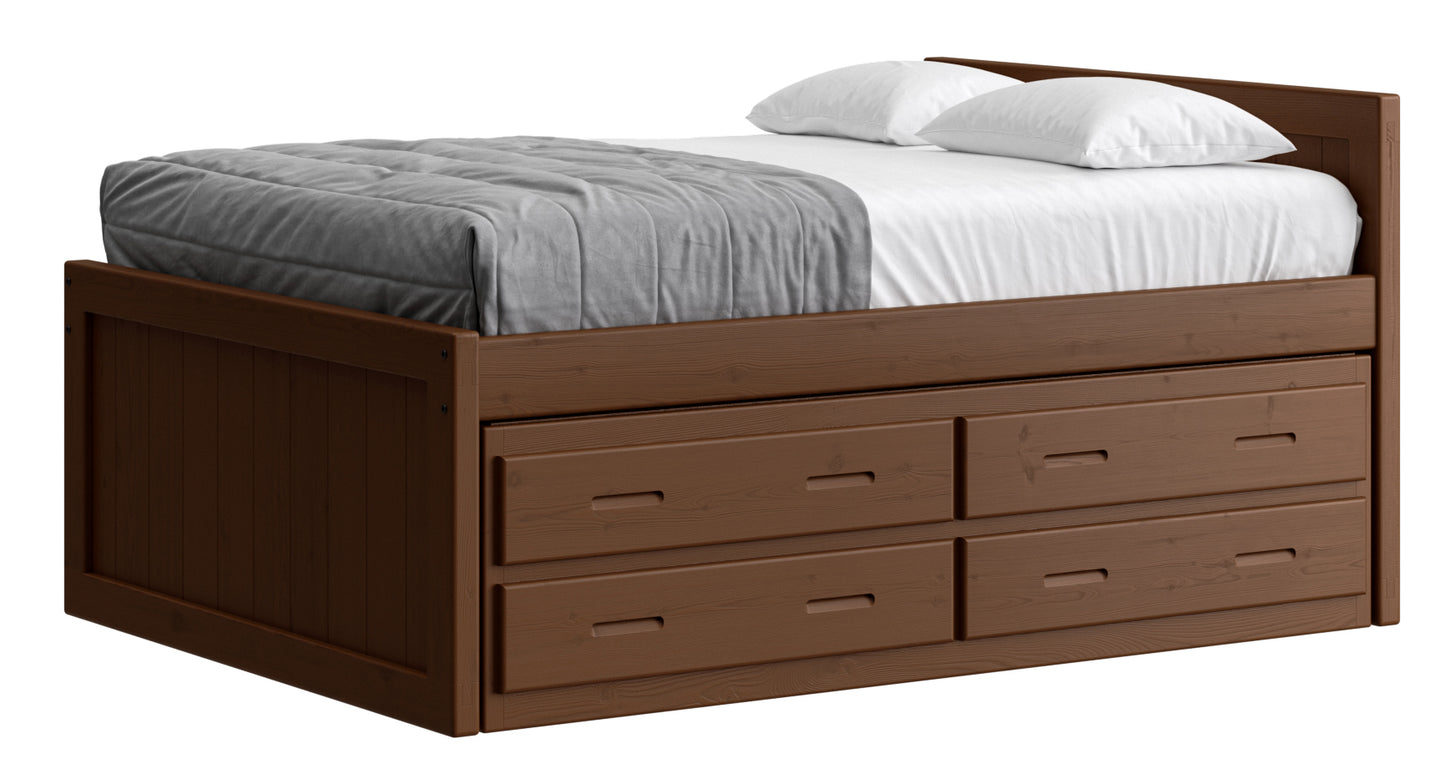 Captain’s Bed 39"HB & 26"FB With Double Trundle/ Drawer