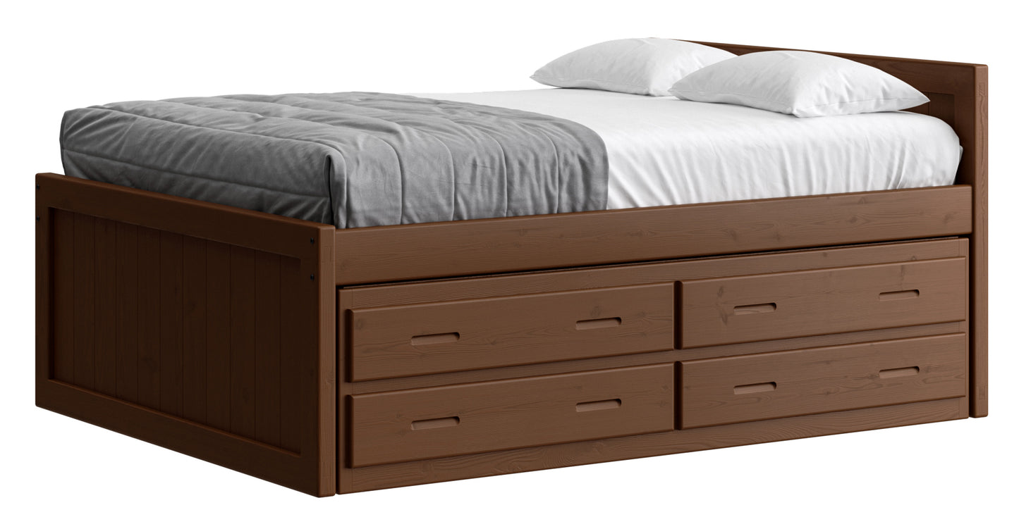 Captain’s Bed 39"HB & 26"FB With Double Trundle/ Drawer