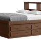 Captain’s Bookcase Bed With Double Trundle/ Drawer