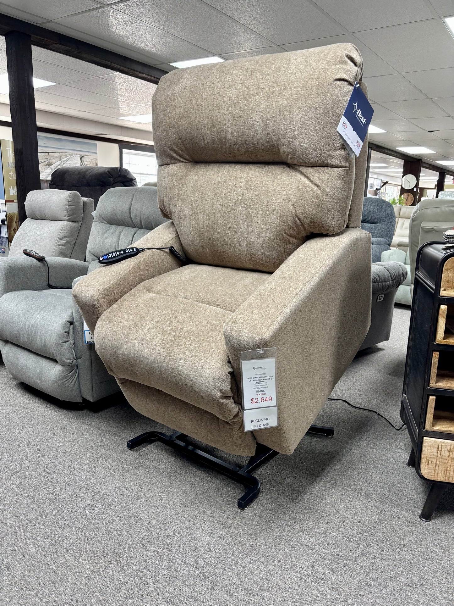 Kenley Cozzia Lift Reclining Chair W/ Heat & Massage