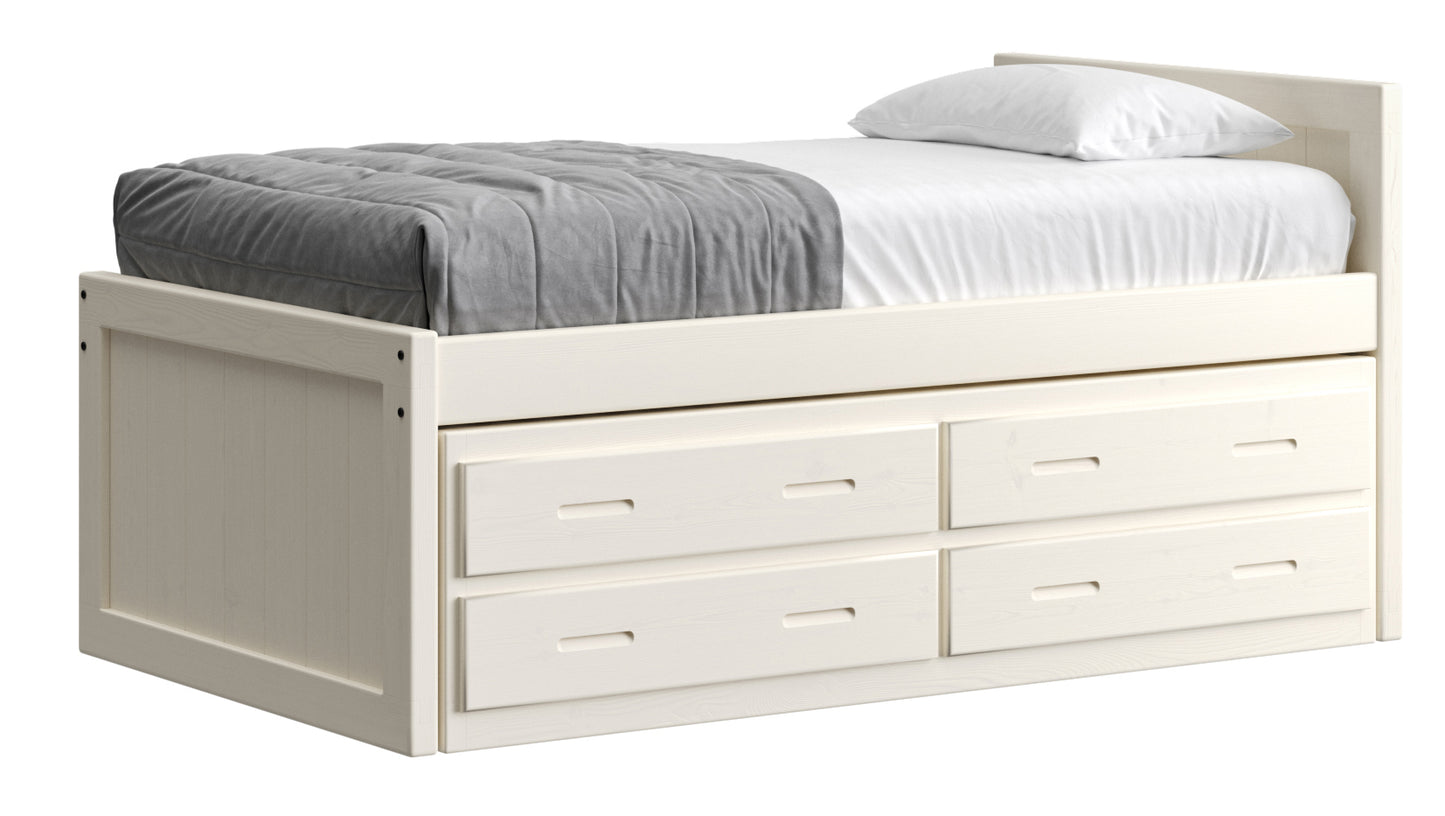 Captain’s Bed 39"HB & 26"FB With Double Trundle/ Drawer