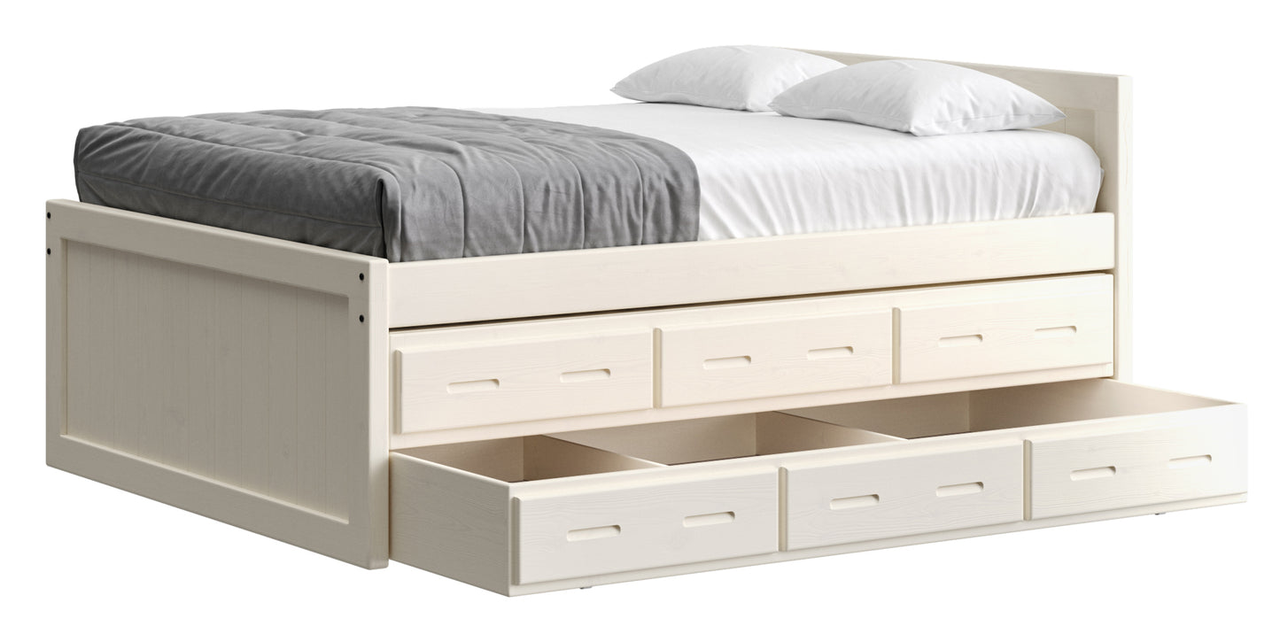 Captain’s Bed 39"HB & 26"FB With Double Trundle/ Drawer