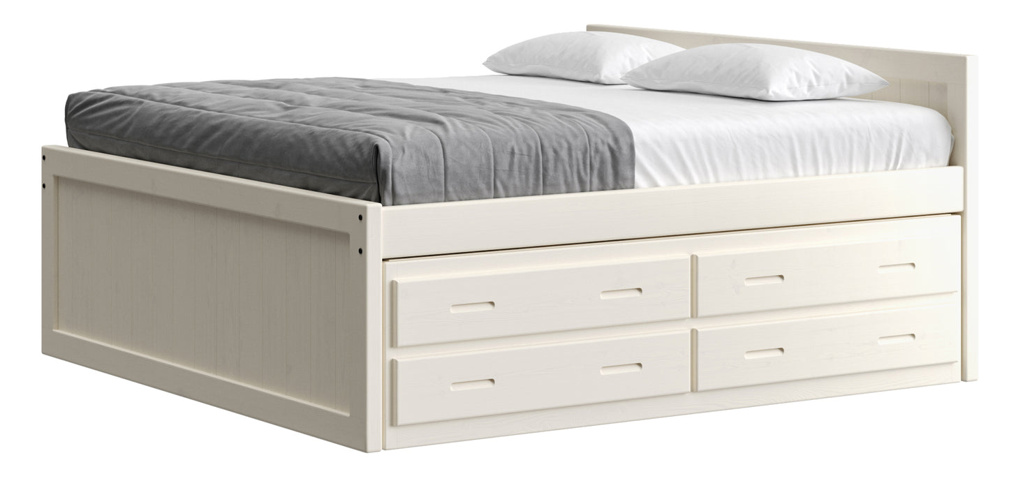 Captain’s Bed 39"HB & 26"FB With Double Trundle/ Drawer