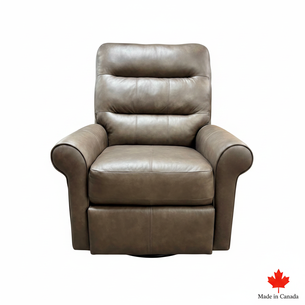 Leather Power Swivel Glider Recliner with Power Headrest & Lumbar Chair – M8508PHL