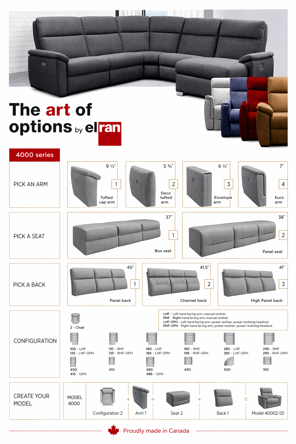 4000 Art of Options Cloud Zero Reclining Chair