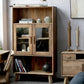 Reclaimed Wooden Storage Cabinet With Glass Doors - AH617