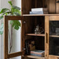 Reclaimed Wooden Storage Cabinet With Glass Doors - AH617