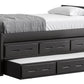 Captain’s Bed 39"HB & 26"FB With Double Trundle/ Drawer