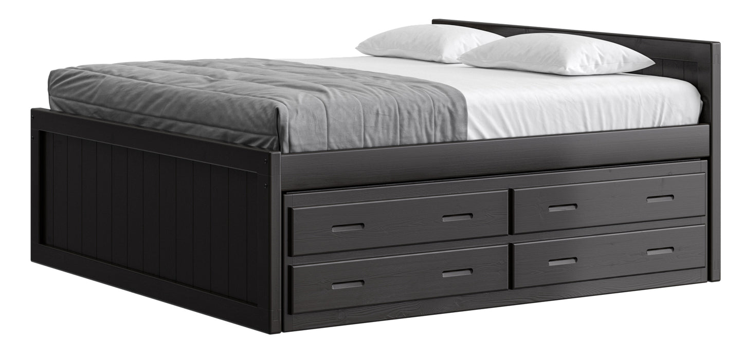 Captain’s Bed 39"HB & 26"FB With Double Trundle/ Drawer