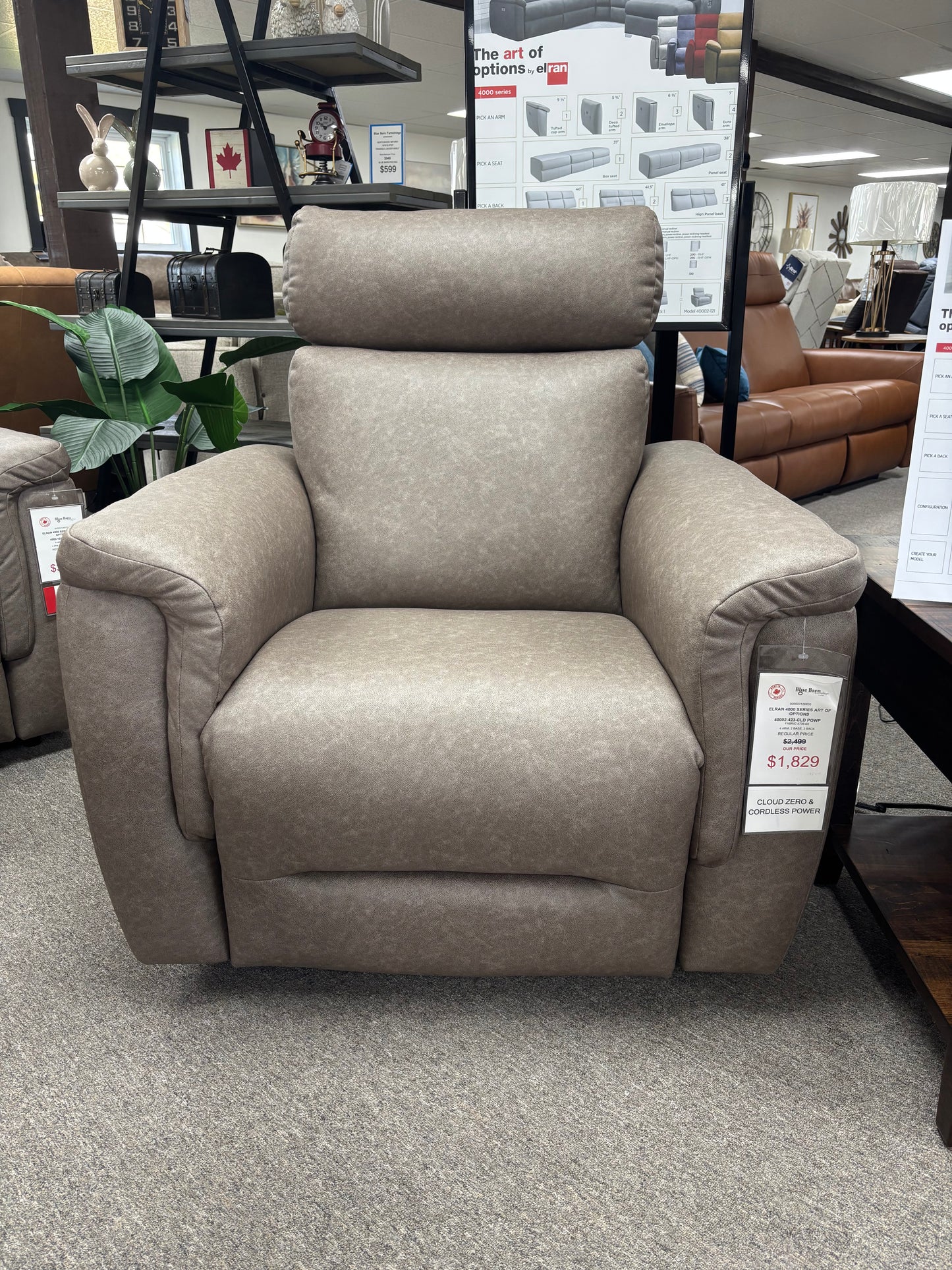 4000 Art of Options Cloud Zero Reclining Chair