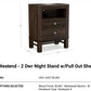Westend 2 Drawer w/ Pull out Shelf & PWR Management Night Stand