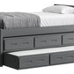 Captain’s Bed 39"HB & 26"FB With Double Trundle/ Drawer