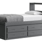 Captain’s Bookcase Bed With Double Trundle/ Drawer