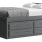 Captain’s Bed 39"HB & 26"FB With Double Trundle/ Drawer