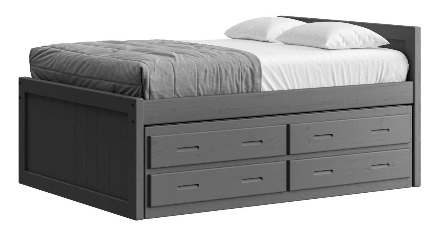 Captain’s Bed 39"HB & 26"FB With Double Trundle/ Drawer