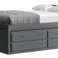 Captain’s Bed 39"HB & 26"FB With Double Trundle/ Drawer