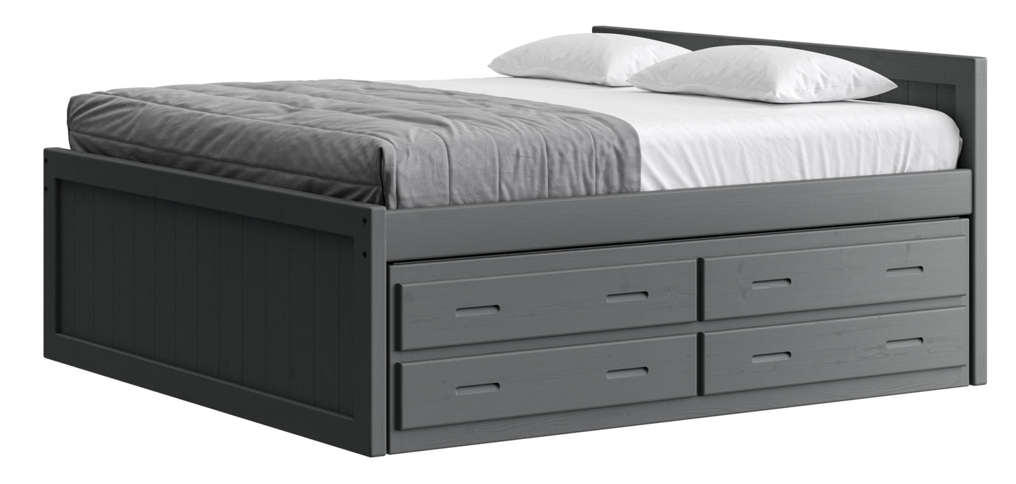 Captain’s Bed 39"HB & 26"FB With Double Trundle/ Drawer