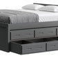 Captain’s Bed 39"HB & 26"FB With Double Trundle/ Drawer