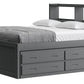 Captain’s Bookcase Bed With Double Trundle/ Drawer