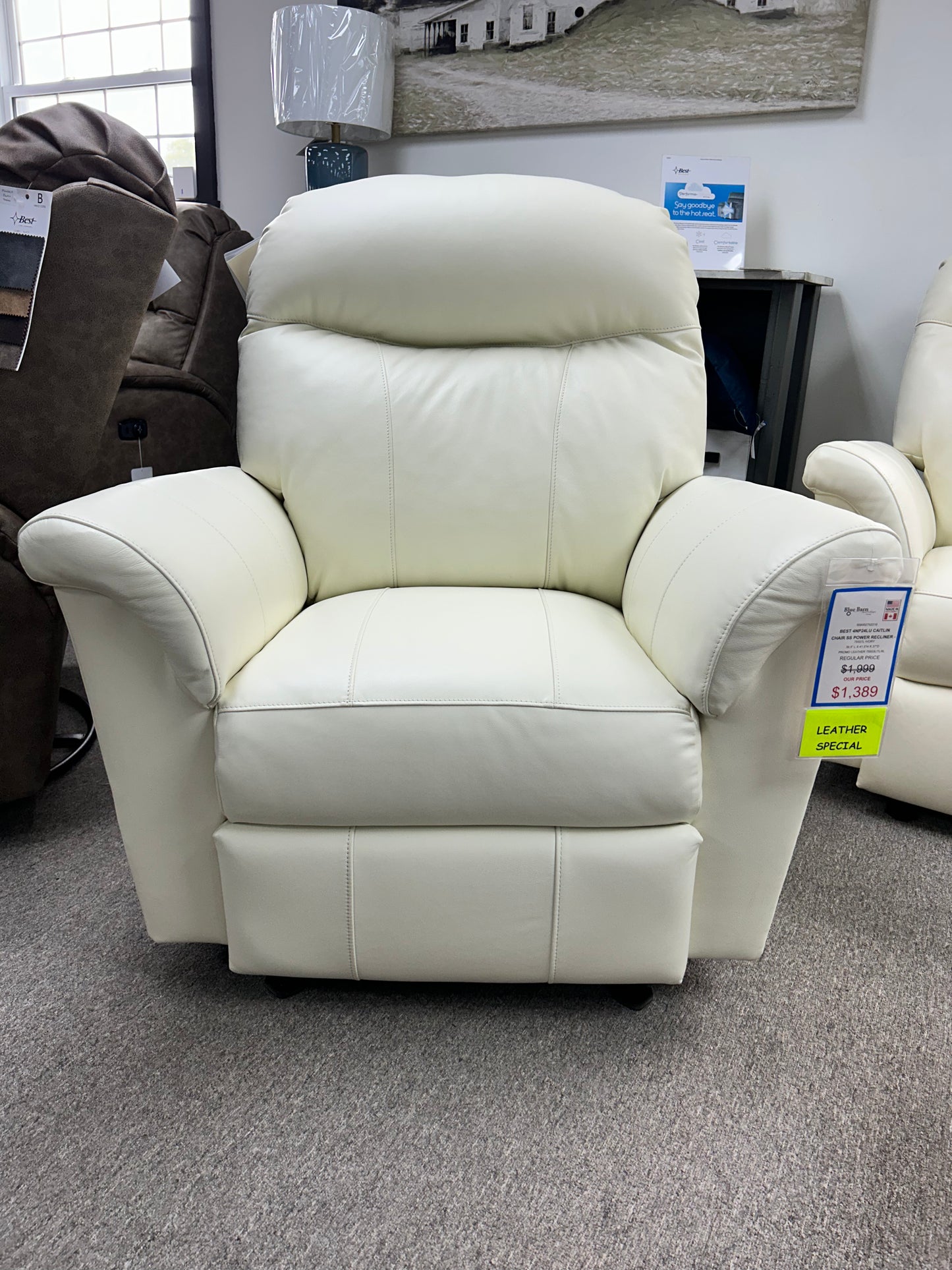 4N27LU - Caitlin Manual Leather Rocker Recliner