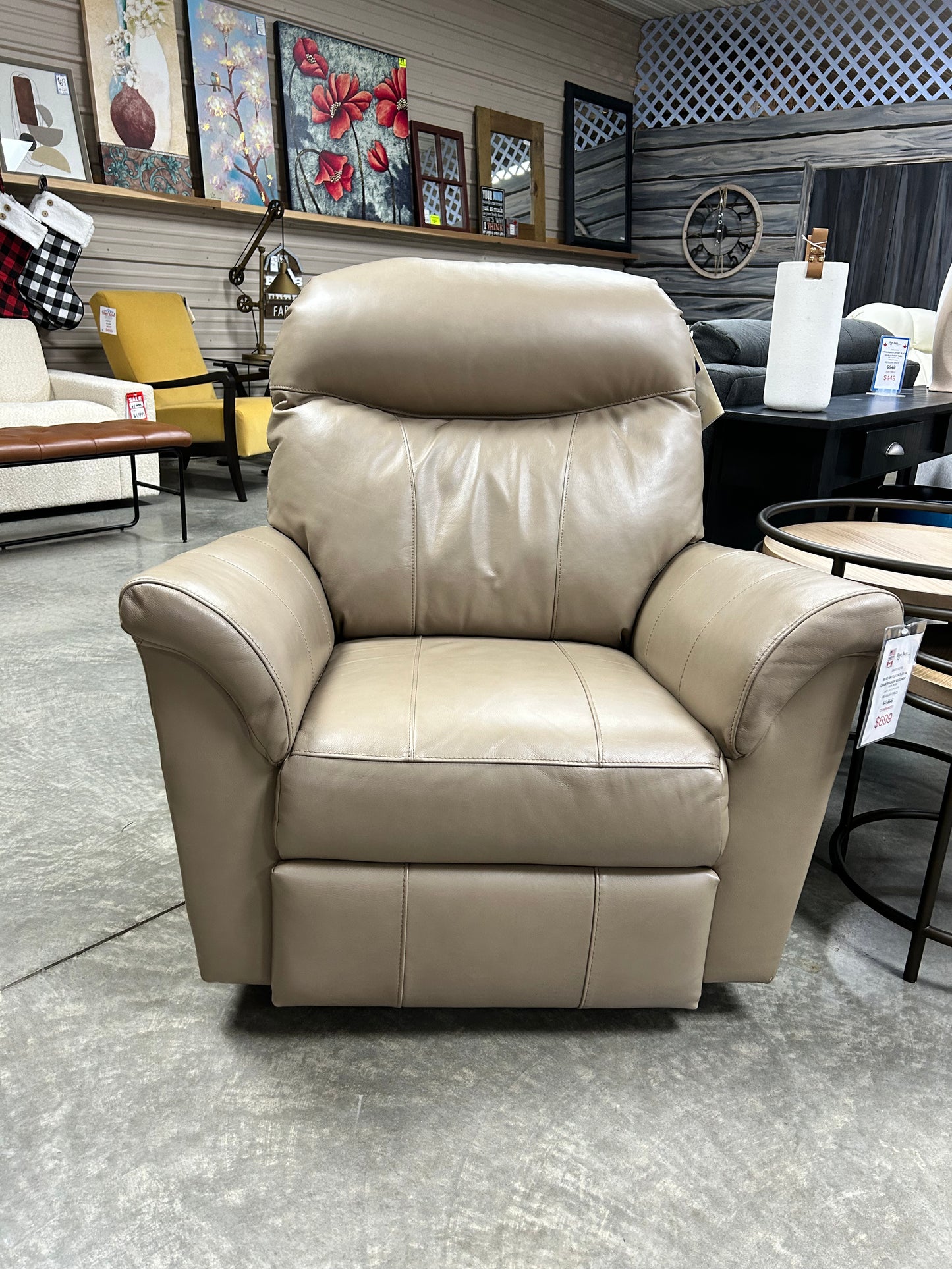 4N27LU - Caitlin Manual Leather Rocker Recliner