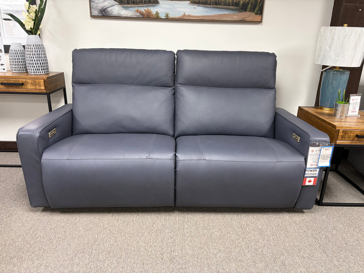 Power Condo Sofa w/Power Tilt Headrest - 7000-123-186-196