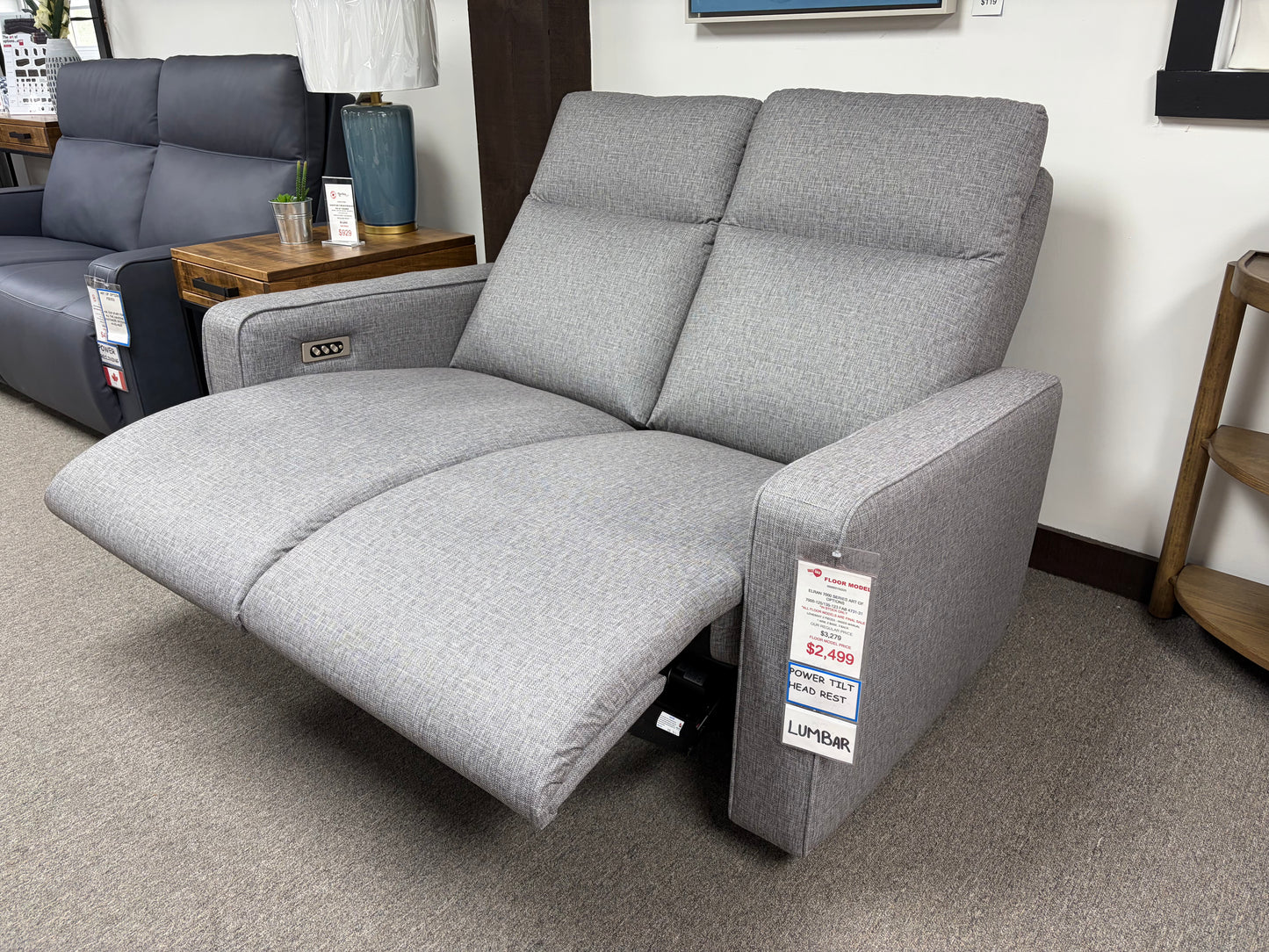 7000 Power Reclining Loveseat with Tilt Headrest