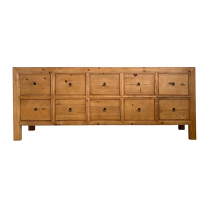 Recycled Pine 10 Drawer Buffet - 25002