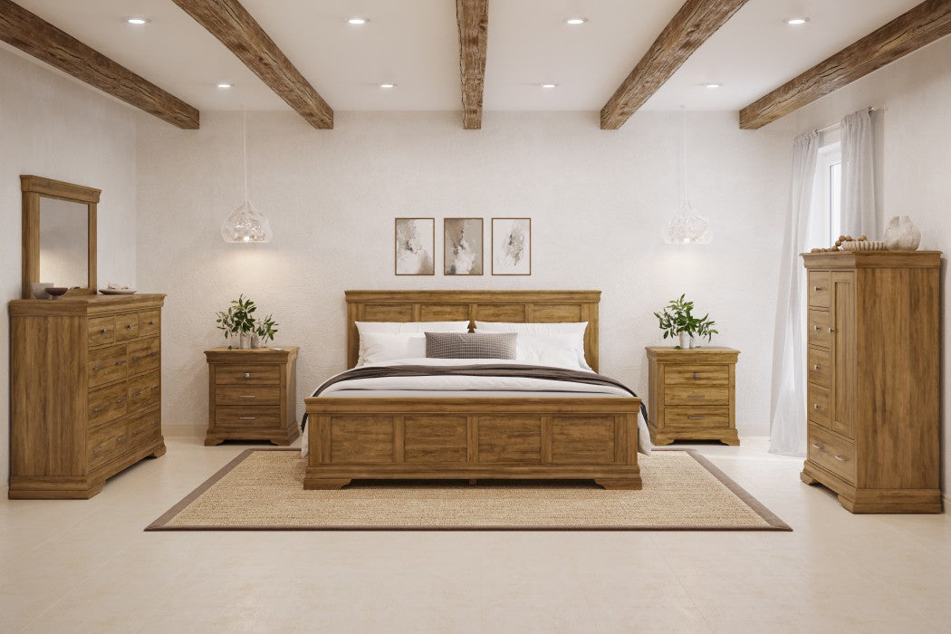 Louis Rustique Panel Beds (Single - King Sizes)